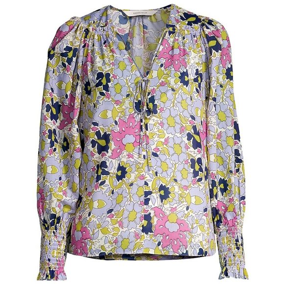 REBECCA TAYLOR Women's Floral Print in Passion Flower Orchid Combo - Picture 3 of 7